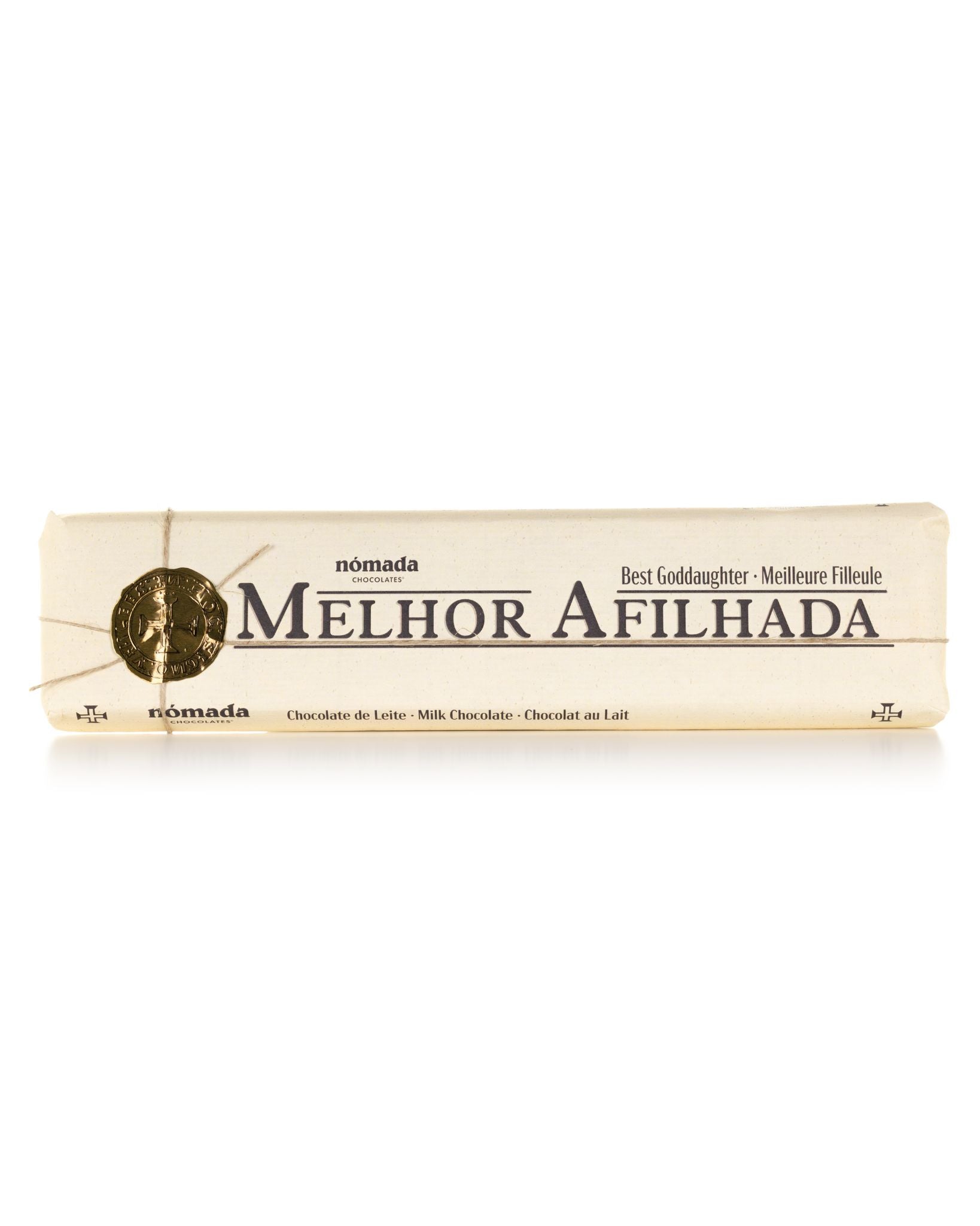 Tablete de Chocolate de Leite &quot;Melhor Afilhada&quot; Nómada Chocolates 300g