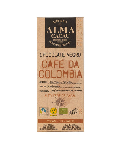 Dark Chocolate BIO 60% Cocoa w/ Raw Cocoa Nibs Alma do Cacau 100 g