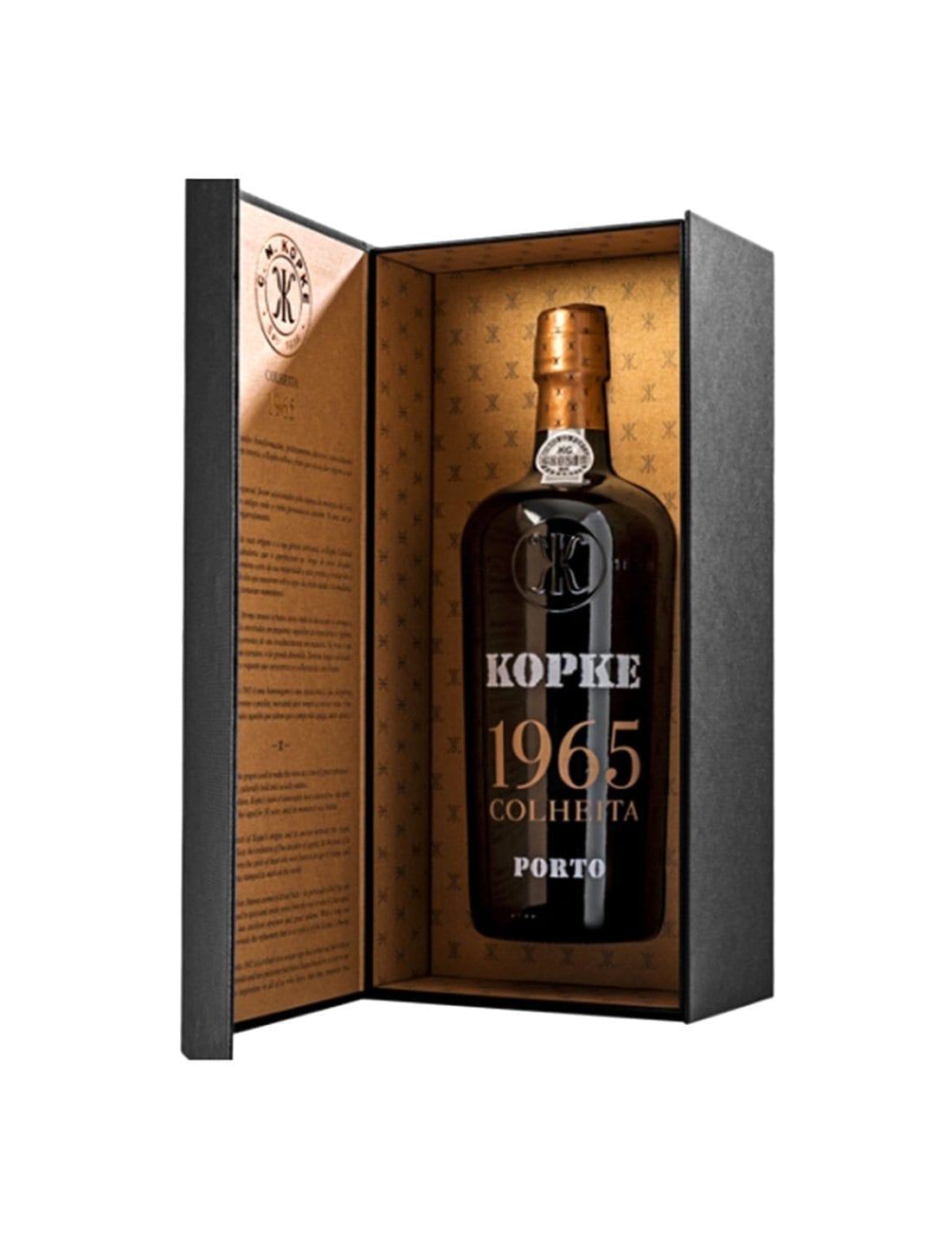 A Bottle of Coffret Kopke Harvest 1965