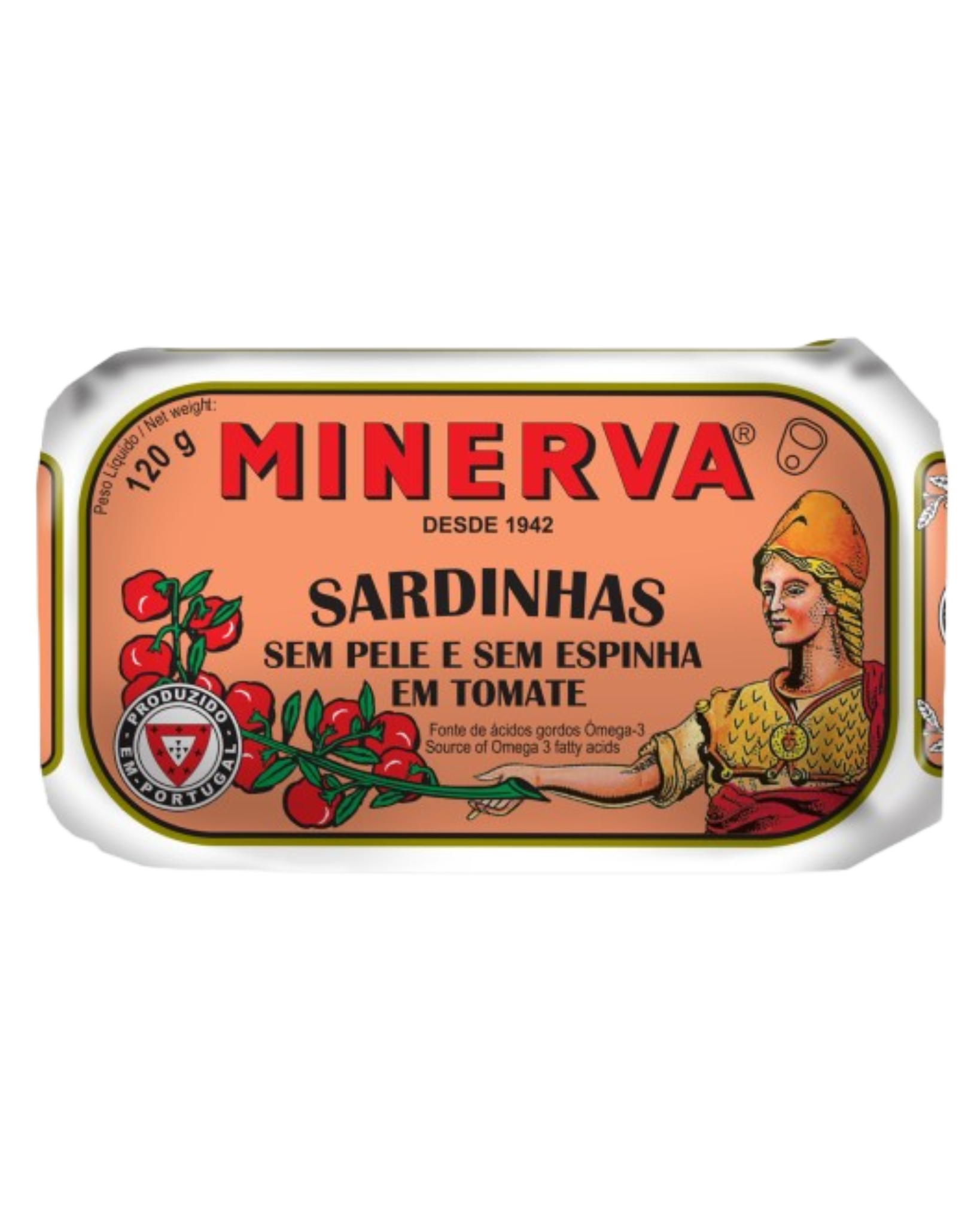 Sardinhas Sem Pele e Sem Espinha em Tomate Minerva 120g